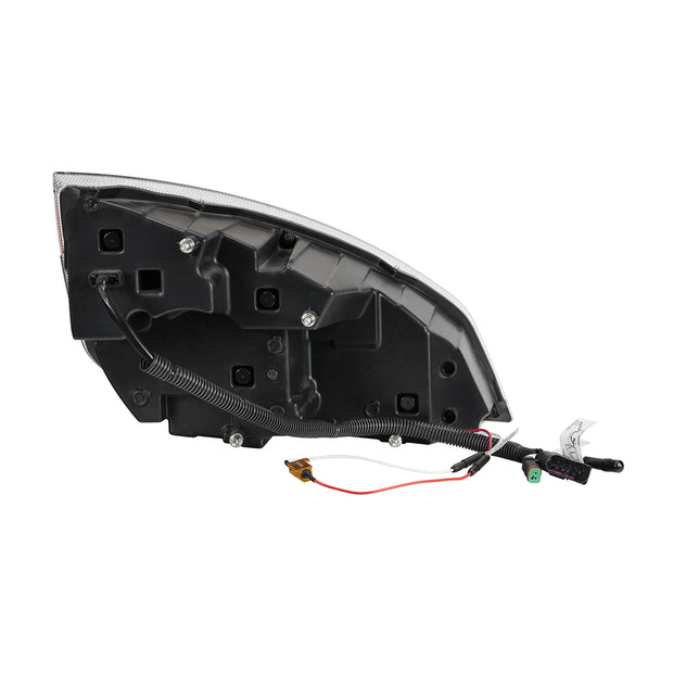 Chrome Quad-LED Headlight With LED DRL & Seq. Signal For 2018-2024 Freightliner Cascadia - Driver