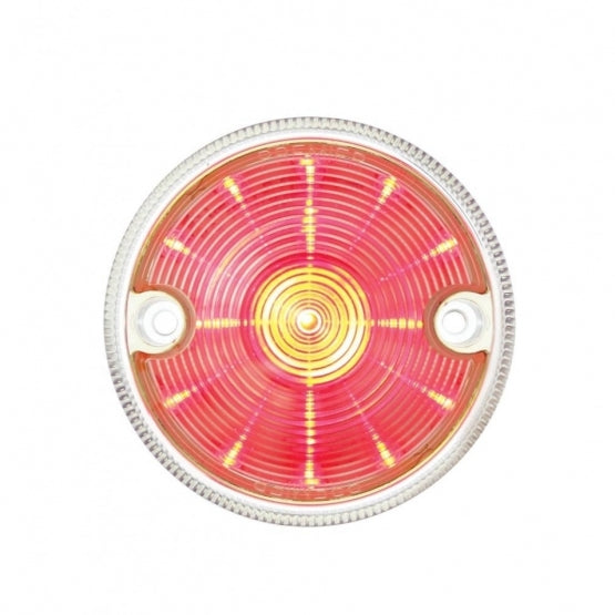 15 LED 3" Series 1 Light Only For Double Face Light Housing - Red LED/Clear Lens