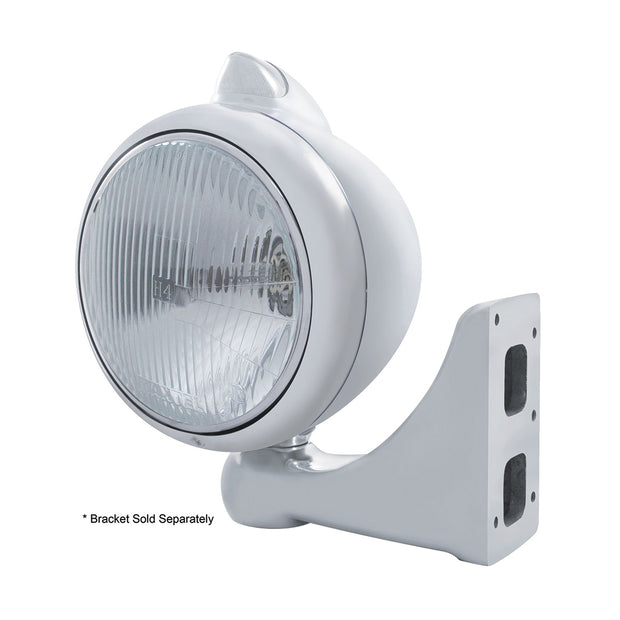 Stainless Steel Guide 682-C Headlight H4 & Original Style LED Signal - Clear Lens