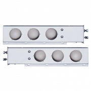 2-1/2" Bolt Pattern Chrome Spring Loaded Light Bar With 6X 4" Light Cutouts (Pair)