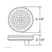 36 LED 4" Round Light (Stop, Turn & Tail) - Red/Clear Lens