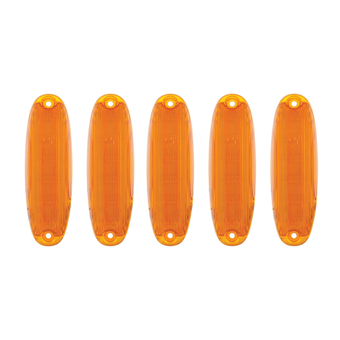 6 Amber LED Cab Lights For 2008-2017 Freightliner Cascadia - Amber Lens (5-Pack)