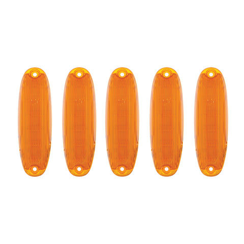6 Amber LED Cab Lights For 2008-2017 Freightliner Cascadia - Amber Lens (5-Pack)