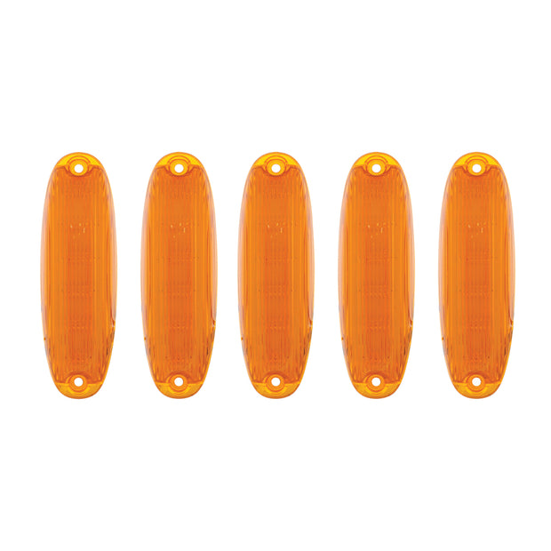 6 Amber LED Cab Lights For 2008-2017 Freightliner Cascadia - Amber Lens (5-Pack)