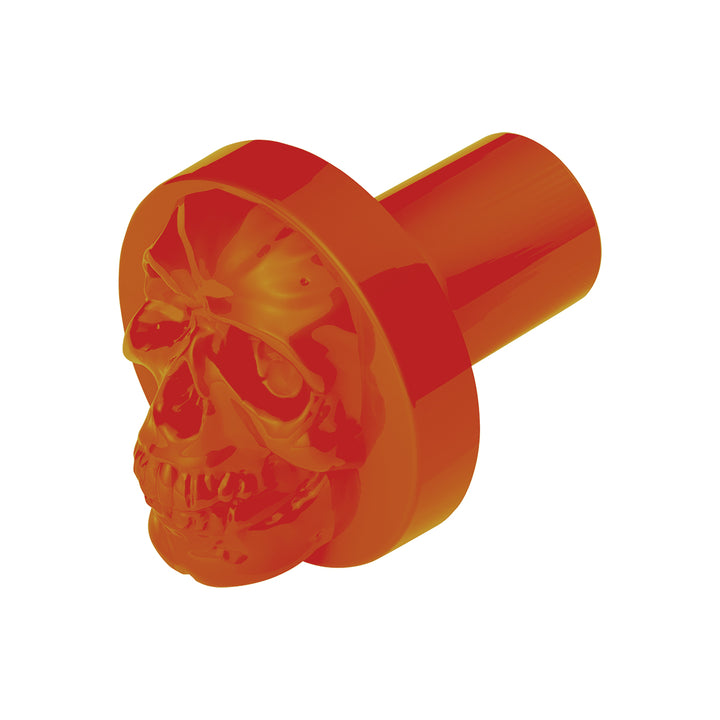 Skull Air Valve Knob - Cadmium Orange