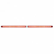 Dual 14 LED 12" Reflector Light Bars With Bezel - Red LED/Red Lens