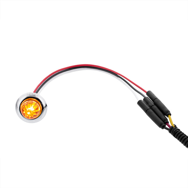 4 LED Dual Function 3/4" Mini Watermelon Light (Clearance/Marker) - Amber LED/Amber Lens