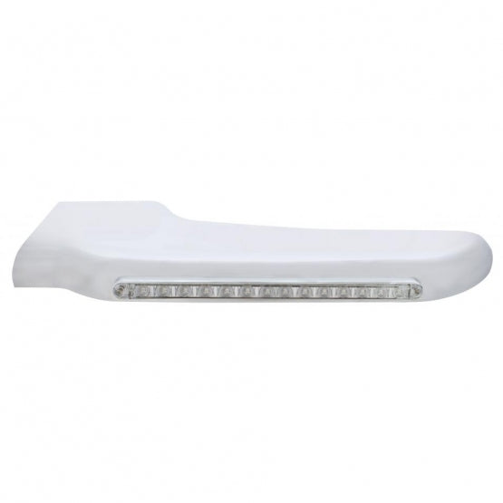 Sequential 14 Amber LED Front Fender Cover For Peterbilt 388 (2008-2015) &amp; 389 (2008-2023)-Clear Lens - Driver