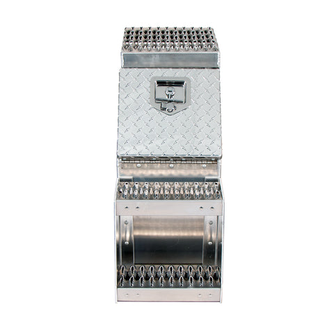 12"L X 25"W X 28"H Aluminum Step Saddle Box