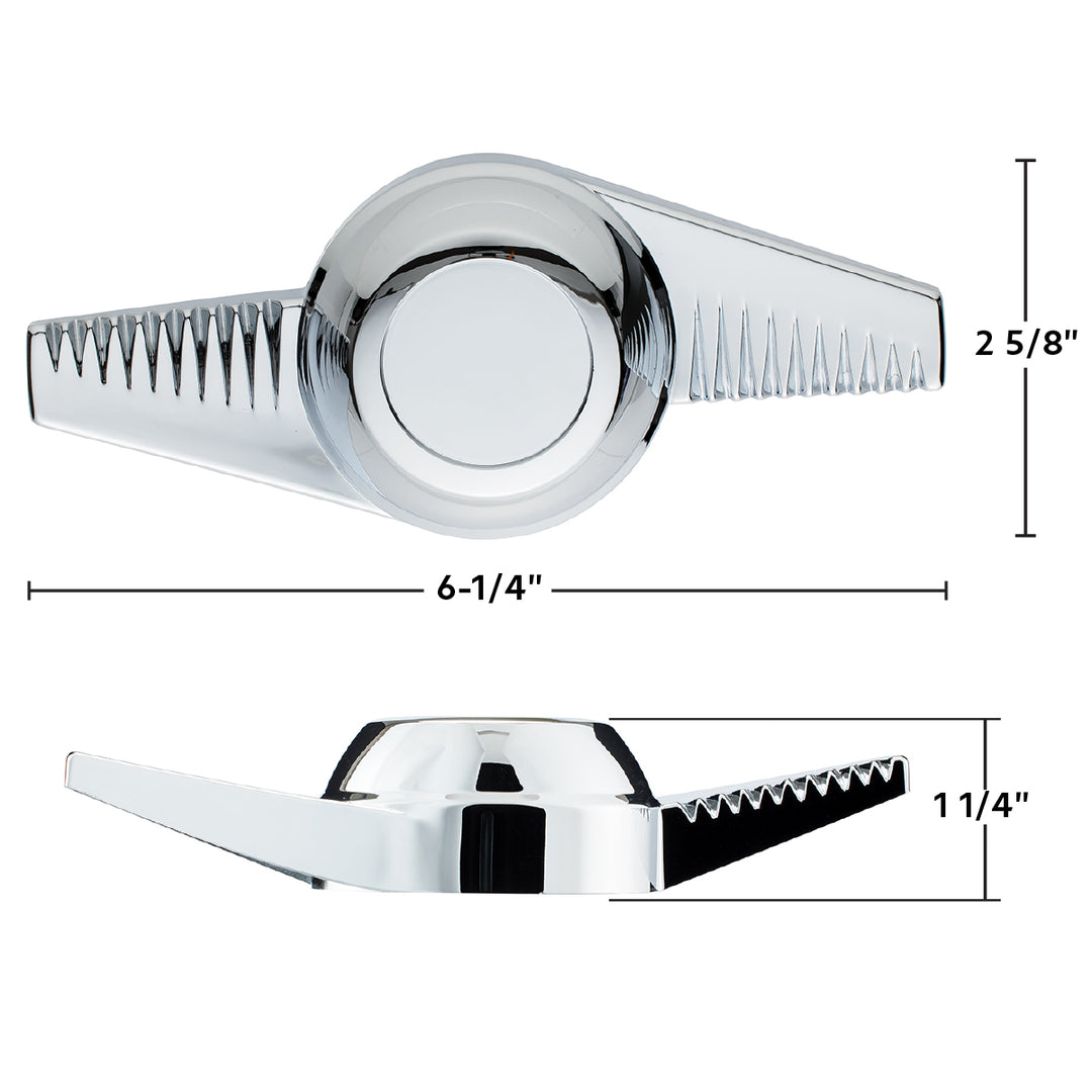 Chrome Plastic 2-Bar "Groovy" Hubcap Spinner
