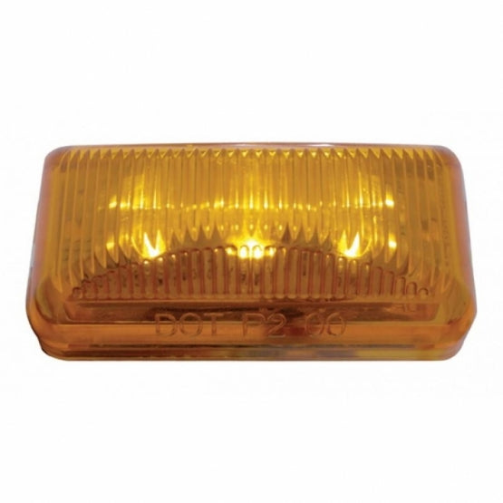 6 LED Rectangular Light (Clearance/Marker) - Amber LED/Amber Lens