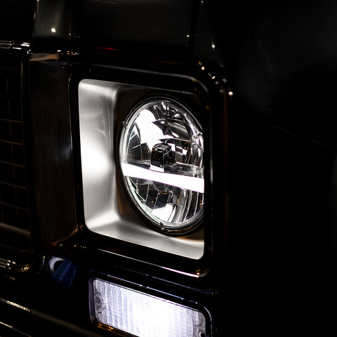 ULTRALIT - High Power LED 7" Headlight With White Position Light Bar