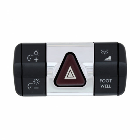 Chrome Plastic Hazard Switch Trim For 2008-2017 Freightliner Cascadia
