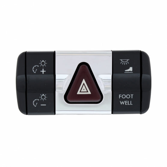 Chrome Plastic Hazard Switch Trim For 2008-2017 Freightliner Cascadia