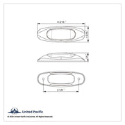 3 LED Light (Clearance/Marker) - Amber LED/Amber Lens