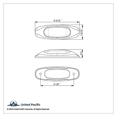 3 LED Light (Clearance/Marker) - Amber LED/Amber Lens