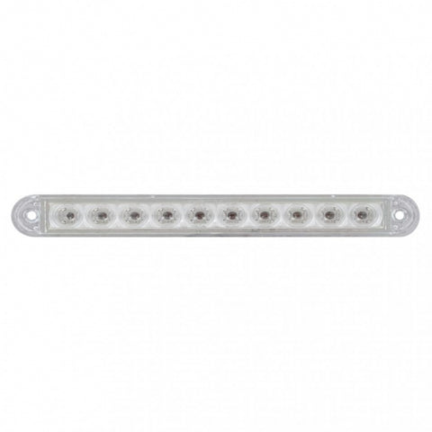10 LED 6-1/2" Turn Signal Light Bar - Amber LED/Clear Lens
