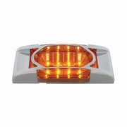 16 LED Reflector Light (Clearance/Marker) With Chrome Bezel - Amber LED/Amber Lens