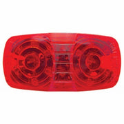 16 LED 4" X 2" Rectangular Light (Clearance/Marker)- Red LED/Red Lens