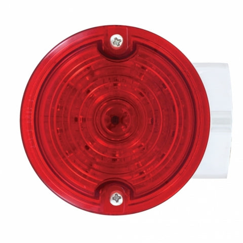 21 LED 3-1/4" Signal Light For Harley Motorcycle With Housing - Red LED/Red Lens