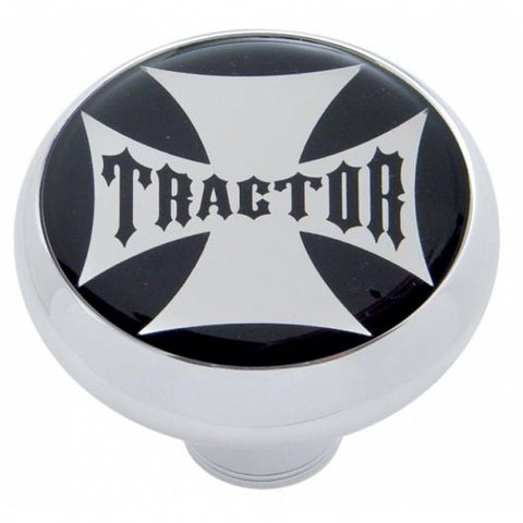 "Tractor" Deluxe Air Valve Knob - Black Maltese Cross Sticker