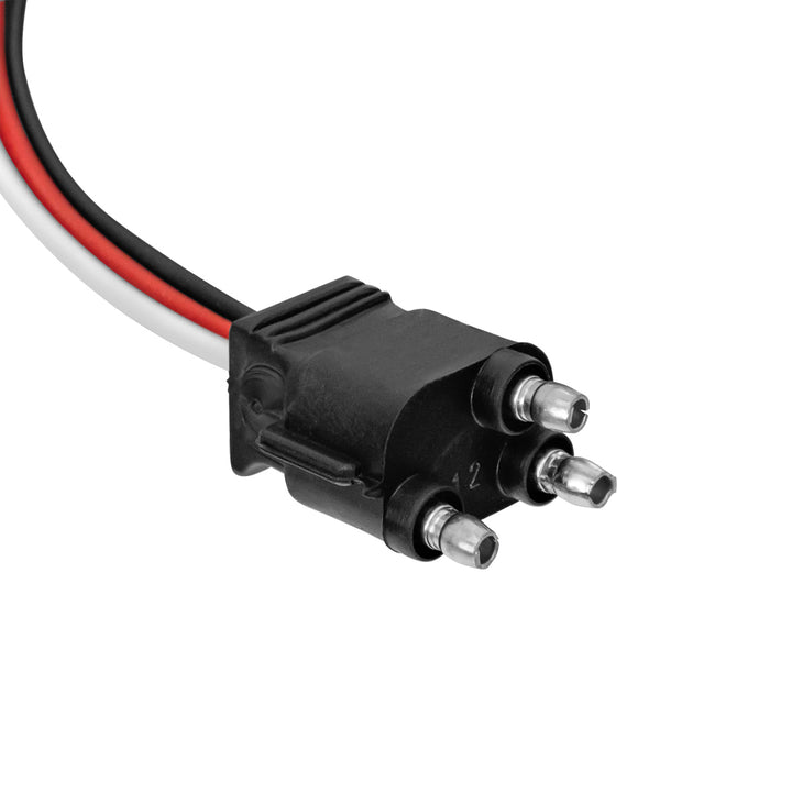 3 Wire Pigtail With 3 Prong Straight Plug - 12" Lead (Retail) United Pacific 34212P