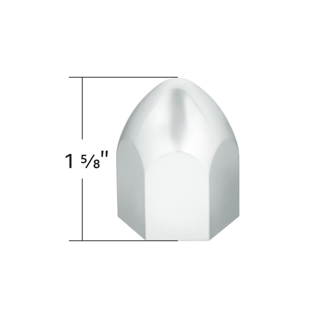 1" X 1 5/8" Chrome Plastic Bullet Nut Cover - Push-On (50-Pack)