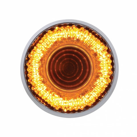 9 LED 2" Round Mirage Light (Clearance/Marker) - Amber LED/Clear Lens