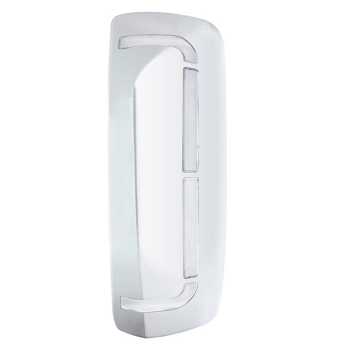 59 LED Chrome Mirror Cover With Sequential LED For 2012-2024 Volvo VNL - Driver
