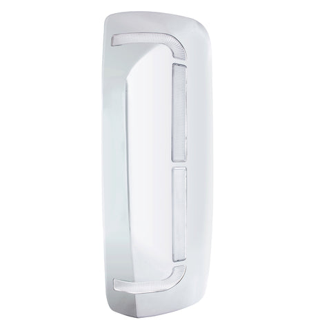 59 LED Chrome Mirror Cover With Sequential LED For 2012-2024 Volvo VNL - Driver