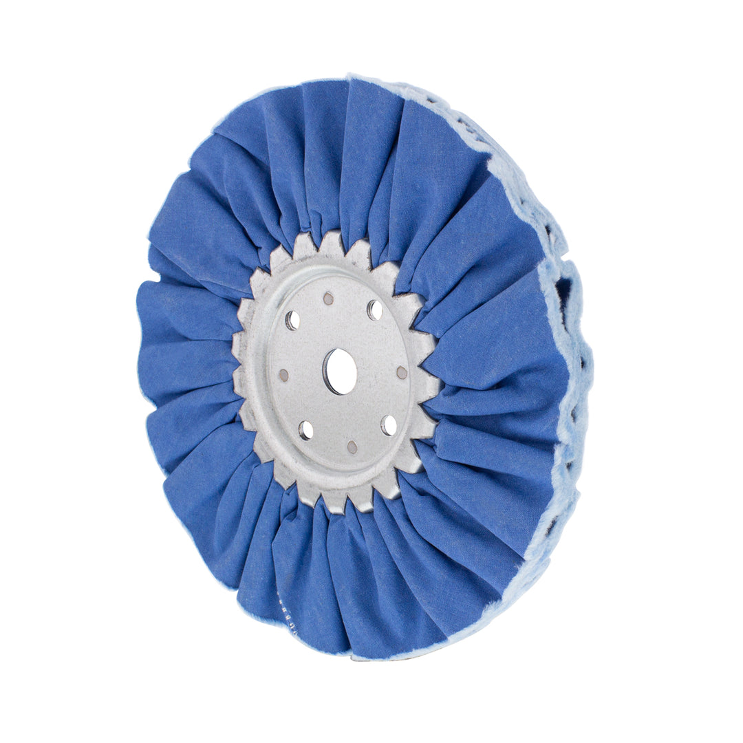 8" Blue Treated Airway Buff - 5/8" &amp; 1/2" Arbor