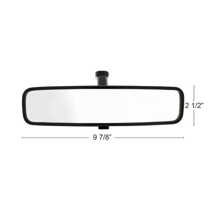 10" Black Day/Night Interior Rearview Mirror Assembly - Glue-On Mount