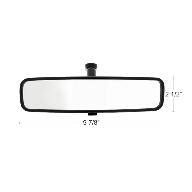10" Black Day/Night Interior Rearview Mirror Assembly - Glue-On Mount