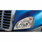 Chrome Projection Headlight With White LED Position Light For 2008-2017 Freightliner Cascadia - Driver