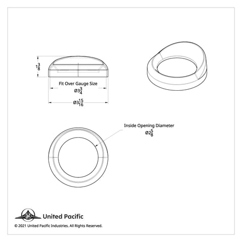 Speed/Tachometer Gauge Bezel With Visor For Freightliner/Peterbilt Trucks