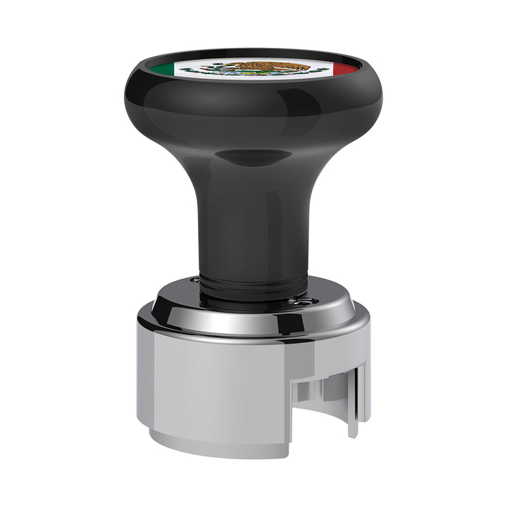 Thread-On Gearshift Knob With 13/15/18 Speed Adapter &amp; Mexico Flag Sticker - Black