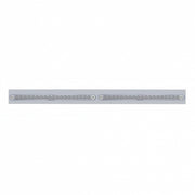 Chrome Top Mud Flap Plate With Two 19 LED 12" Reflector Light Bars - Red LED/Clear Lens (Each)