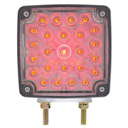 52 LED Double Stud Double Face Turn Signal Light (Driver) - Amber & Red LED/Clear Lens