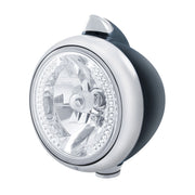 Black Guide 682-C Headlight H4 With White LED & Original Style LED Signal - Clear Lens