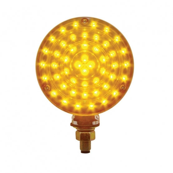 88 LED Single Stud Double Face Turn Signal Light - Amber &amp; Red LED/Amber &amp; Red Lens