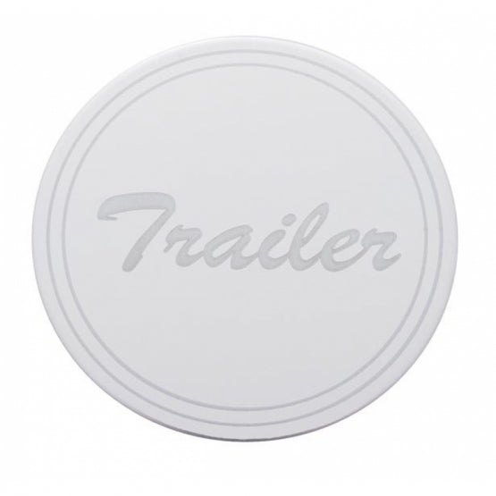 "Trailer" Stainless Air Valve Knob Plaque Only - Cursive Script
