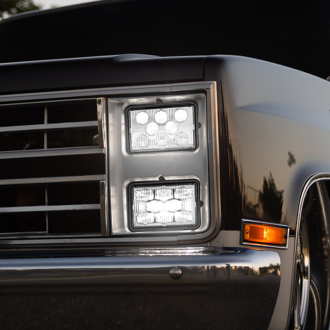ULTRALIT - 8 High Power LED 4" X 6" Headlight - Low Beam