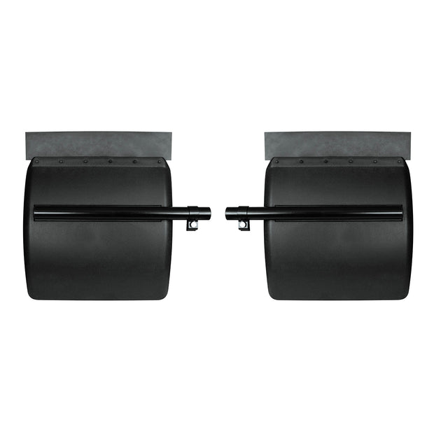 24" X 24" Black Poly Quarter Fender Set (Pair)