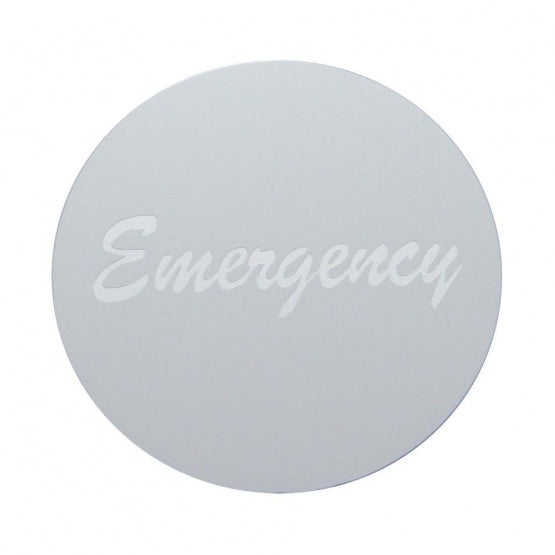 "Emergency" Aluminum Air Valve Knob Sticker Only - Silver