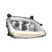 Chrome Projection Headlight With LED Position Light & Sequential Signal For 2012-2021 Peterbilt 579- Passenger
