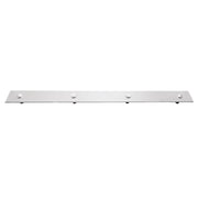 2" X 24" Chrome Top Mud Flap Plain Plate - Bolt Thru