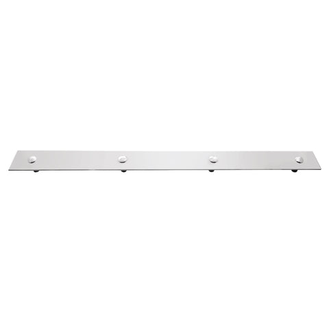 2" X 24" Chrome Top Mud Flap Plain Plate - Bolt Thru