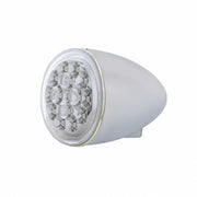 15 LED 2-3/8" Dual Function Signal Light For Harley Motorcycle - Red LED/Clear Lens