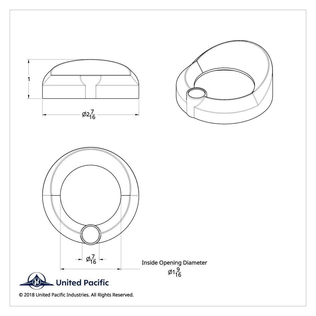 Universal Small Gauge Bezel With Visor - Green Crystal