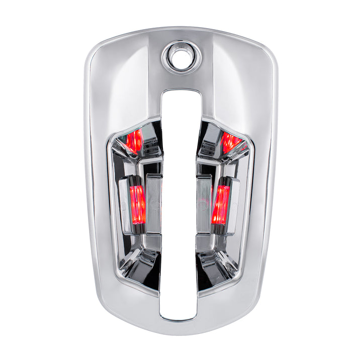 6 LED Chrome Door Handle Cover For 2018-2024 Freightliner Cascadia - Passenger, Red LED